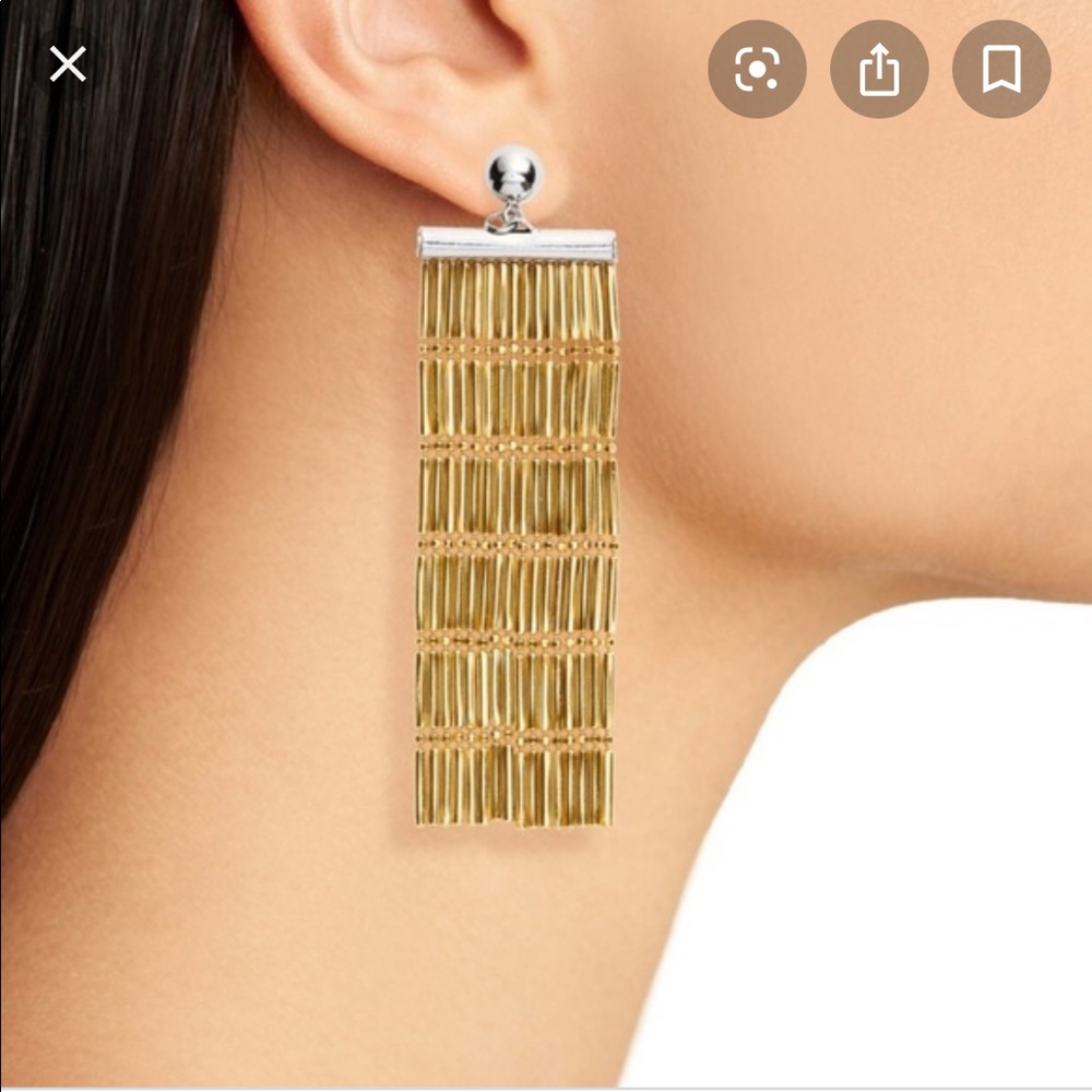 Argento Vivo Two-toned Gold Fringe Earrings